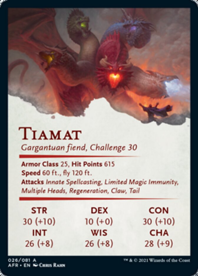 Tiamat Art Card [Dungeons & Dragons: Adventures in the Forgotten Realms Art Series] | Gate City Games LLC