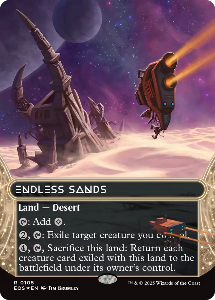 Endless Sands (0105) (Borderless) (Galaxy Foil) [Edge of Eternities: Stellar Sights] | Gate City Games LLC