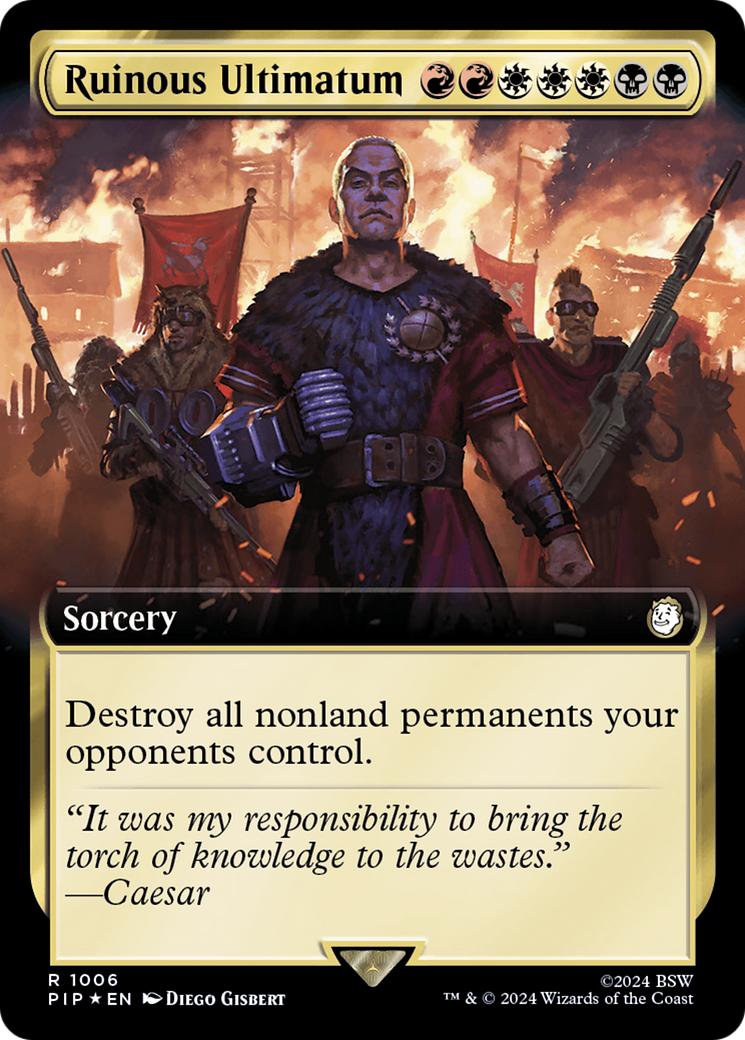 Ruinous Ultimatum (Extended Art) (Surge Foil) [Fallout] | Gate City Games LLC