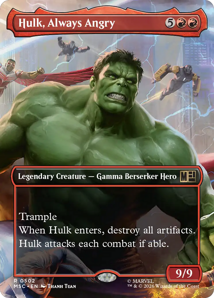 Hulk, Always Angry (Borderless) [Marvel Super Heroes Commander] | Gate City Games LLC