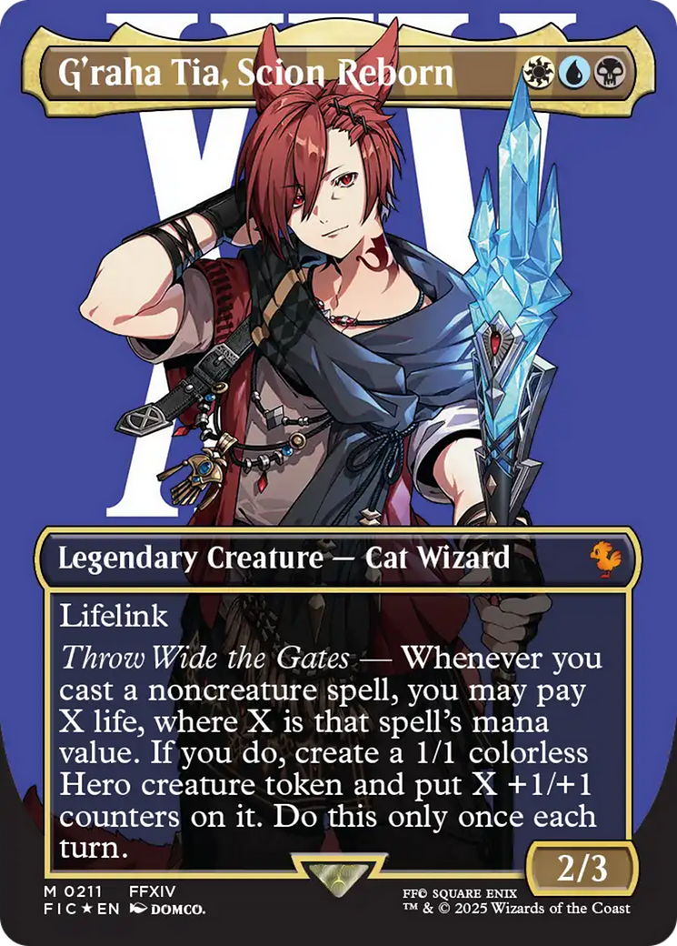 G'raha Tia, Scion Reborn (Borderless) (Surge Foil) [FINAL FANTASY Commander] | Gate City Games LLC