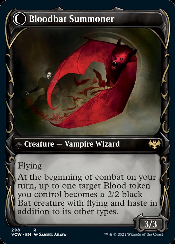Voldaren Bloodcaster // Bloodbat Summoner (Showcase Fang Frame) [Innistrad: Crimson Vow] | Gate City Games LLC