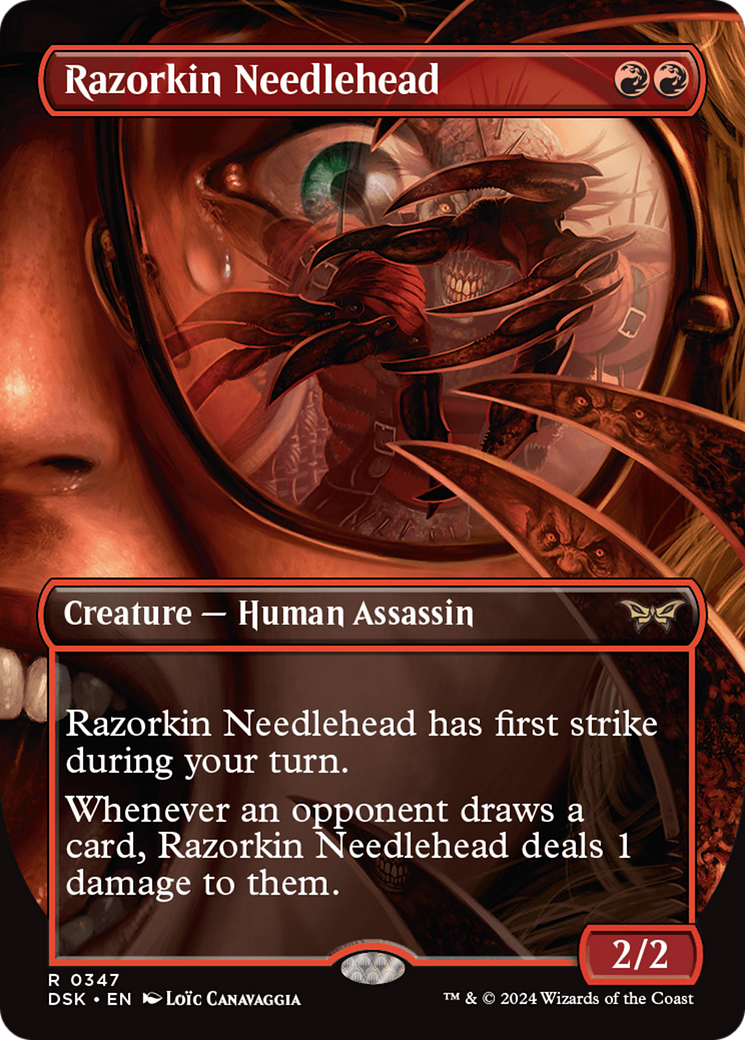 Razorkin Needlehead (Borderless) [Duskmourn: House of Horror] | Gate City Games LLC