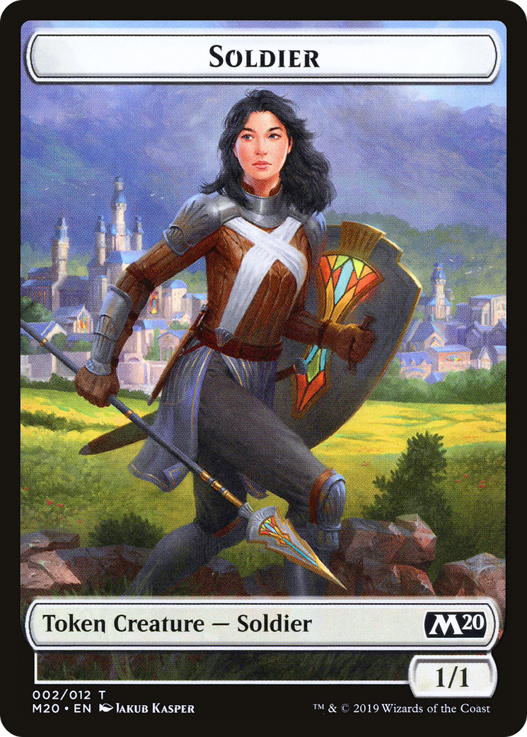 Soldier // Dinosaur Double-Sided Token [Game Night 2019 Tokens] | Gate City Games LLC