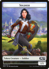 Soldier // Dinosaur Double-Sided Token [Game Night 2019 Tokens] | Gate City Games LLC
