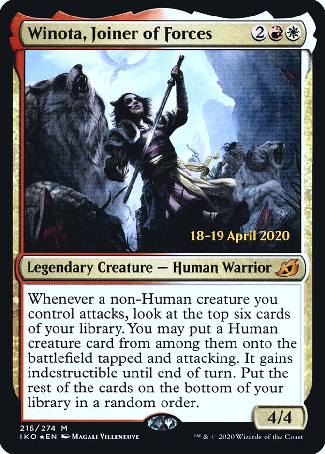 Winota, Joiner of Forces [Ikoria: Lair of Behemoths Prerelease Promos] | Gate City Games LLC
