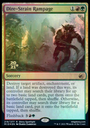 Dire-Strain Rampage [Innistrad: Midnight Hunt Prerelease Promos] | Gate City Games LLC