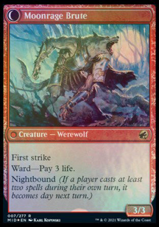Brutal Cathar // Moonrage Brute [Innistrad: Midnight Hunt Prerelease Promos] | Gate City Games LLC