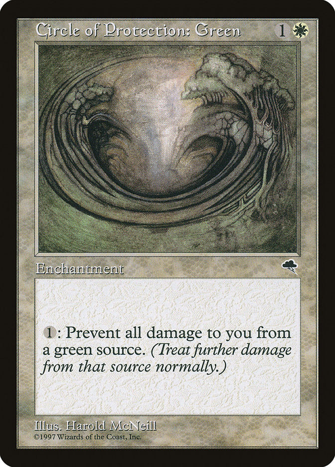 Circle of Protection: Green [Tempest] | Gate City Games LLC