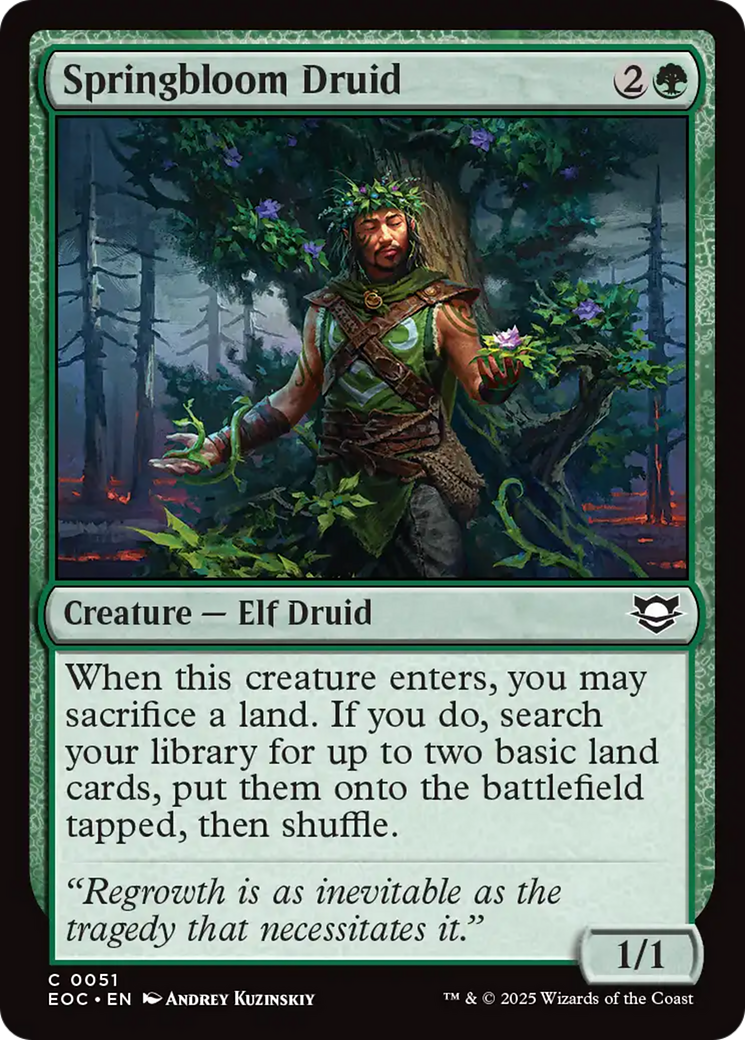 Springbloom Druid [Edge of Eternities Commander] | Gate City Games LLC