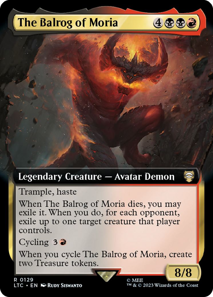 The Balrog of Moria (Extended Art) [The Lord of the Rings: Tales of Middle-Earth Commander] | Gate City Games LLC