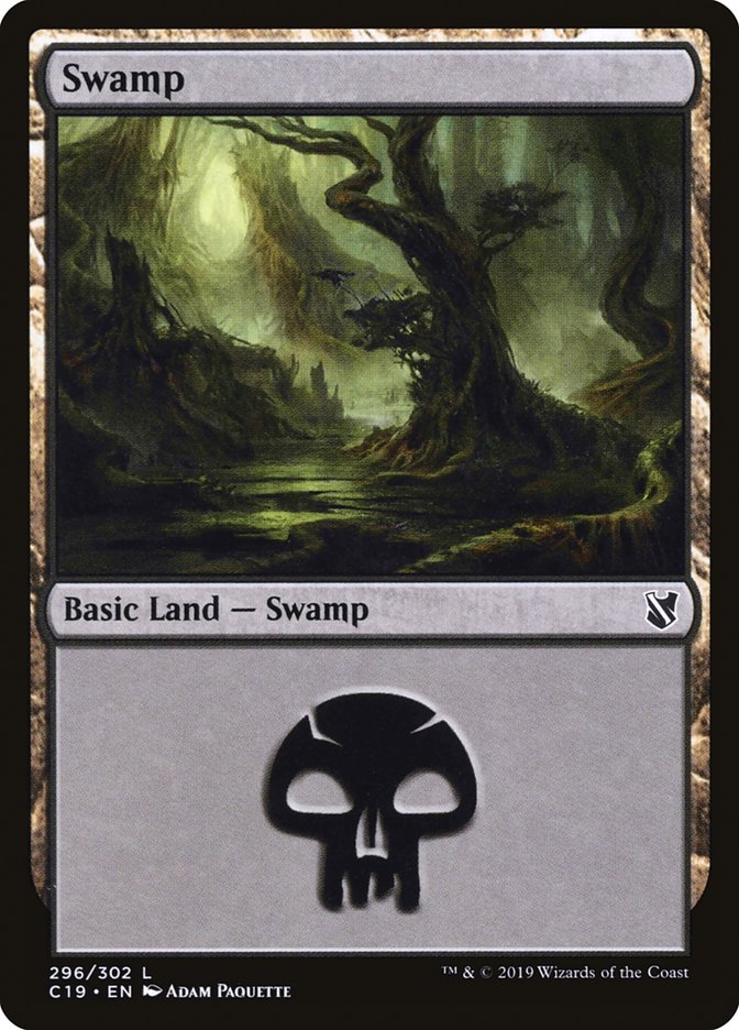 Swamp (296) [Commander 2019] | Gate City Games LLC