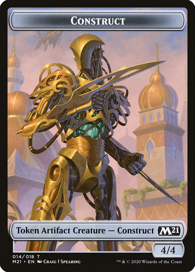Beast // Construct Double-Sided Token [Core Set 2021 Tokens] | Gate City Games LLC