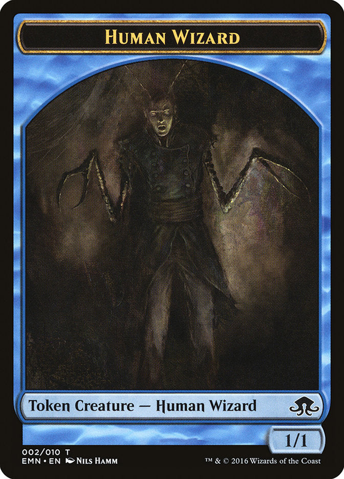 Human Wizard Token [Eldritch Moon Tokens] | Gate City Games LLC