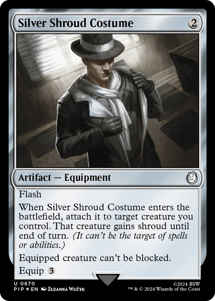 Silver Shroud Costume (Surge Foil) [Fallout] | Gate City Games LLC