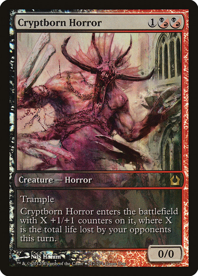 Cryptborn Horror (Game Day) (Extended Art) [Return to Ravnica Promos] | Gate City Games LLC
