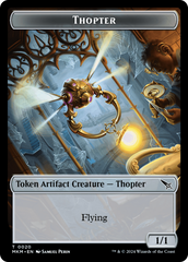 Thopter (0020) // Skeleton Double-Sided Token [Murders at Karlov Manor Tokens] | Gate City Games LLC