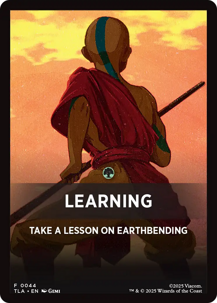 Learning Theme Card [Avatar: The Last Airbender Tokens] | Gate City Games LLC