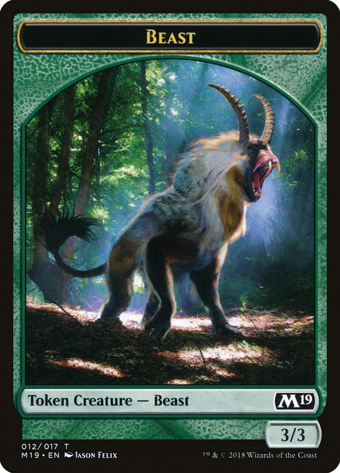 Beast Token [Core Set 2019 Tokens] | Gate City Games LLC