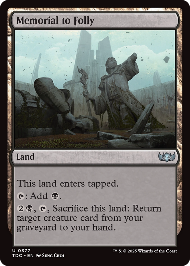 Memorial to Folly [Tarkir: Dragonstorm Commander] | Gate City Games LLC