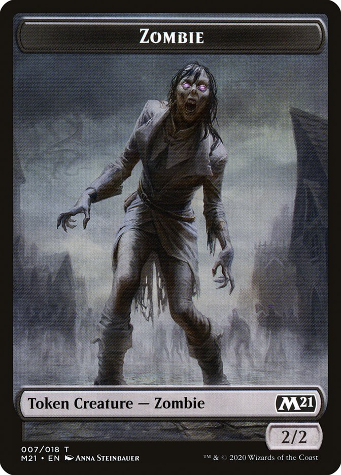 Saproling // Zombie Double-Sided Token [Core Set 2021 Tokens] | Gate City Games LLC