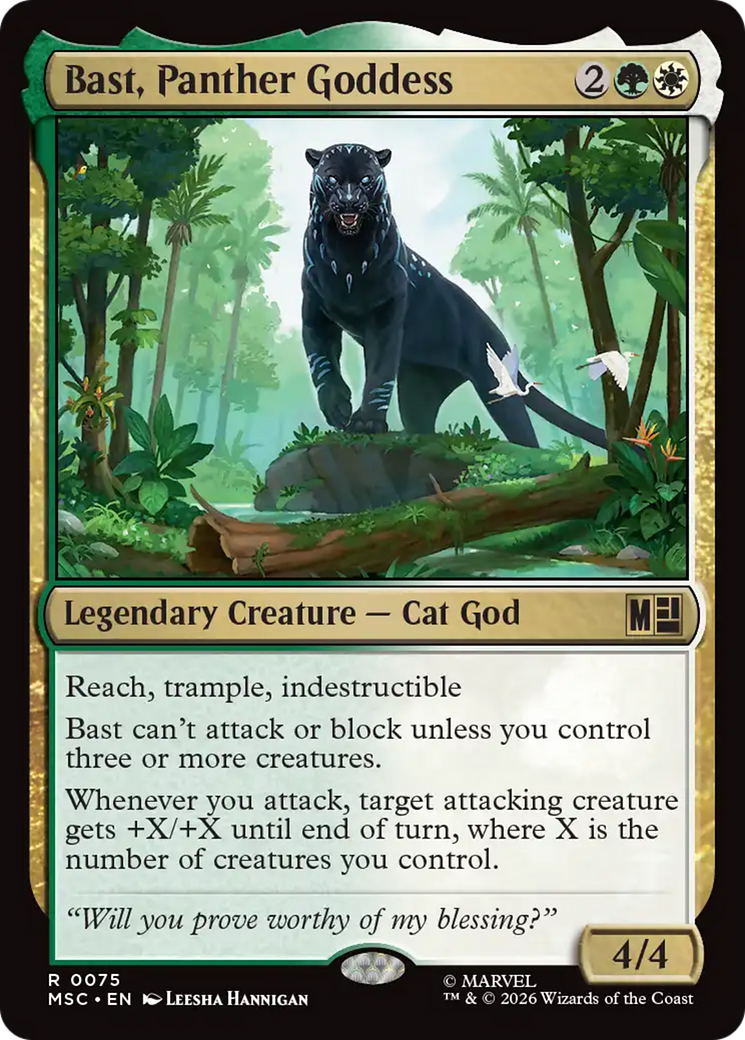 Bast, Panther Goddess (Surge Foil) [Marvel Super Heroes Commander] | Gate City Games LLC