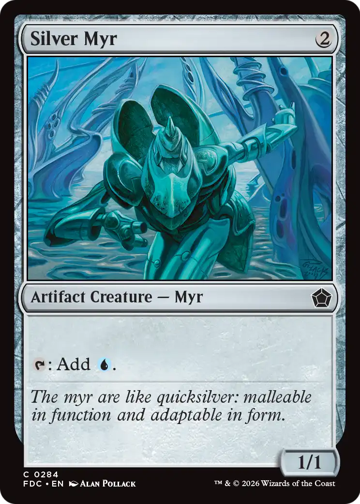 Silver Myr [Foundations Commander] | Gate City Games LLC