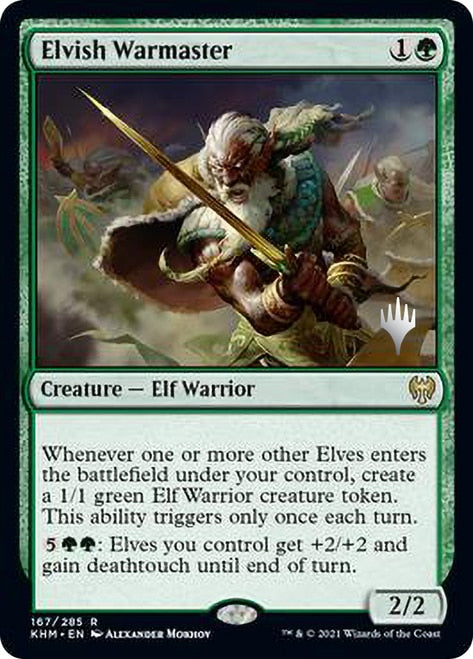 Elvish Warmaster (Promo Pack) [Kaldheim Promos] | Gate City Games LLC