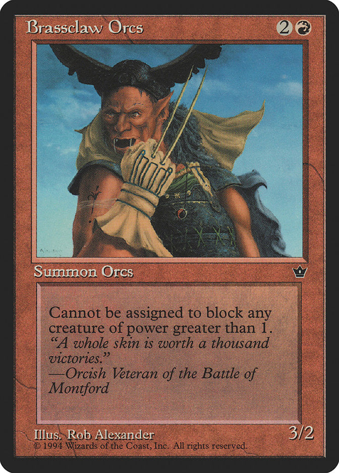 Brassclaw Orcs (Rob Alexander - Orcish Veteran Flavor Text) [Fallen Empires] | Gate City Games LLC