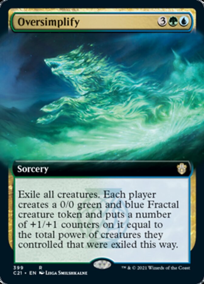 Oversimplify (Extended Art) [Commander 2021] | Gate City Games LLC