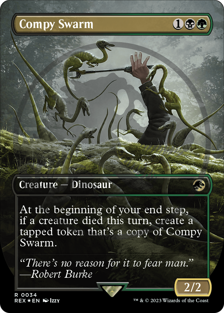 Compy Swarm (Emblem) (Borderless) [Jurassic World Collection Tokens] | Gate City Games LLC