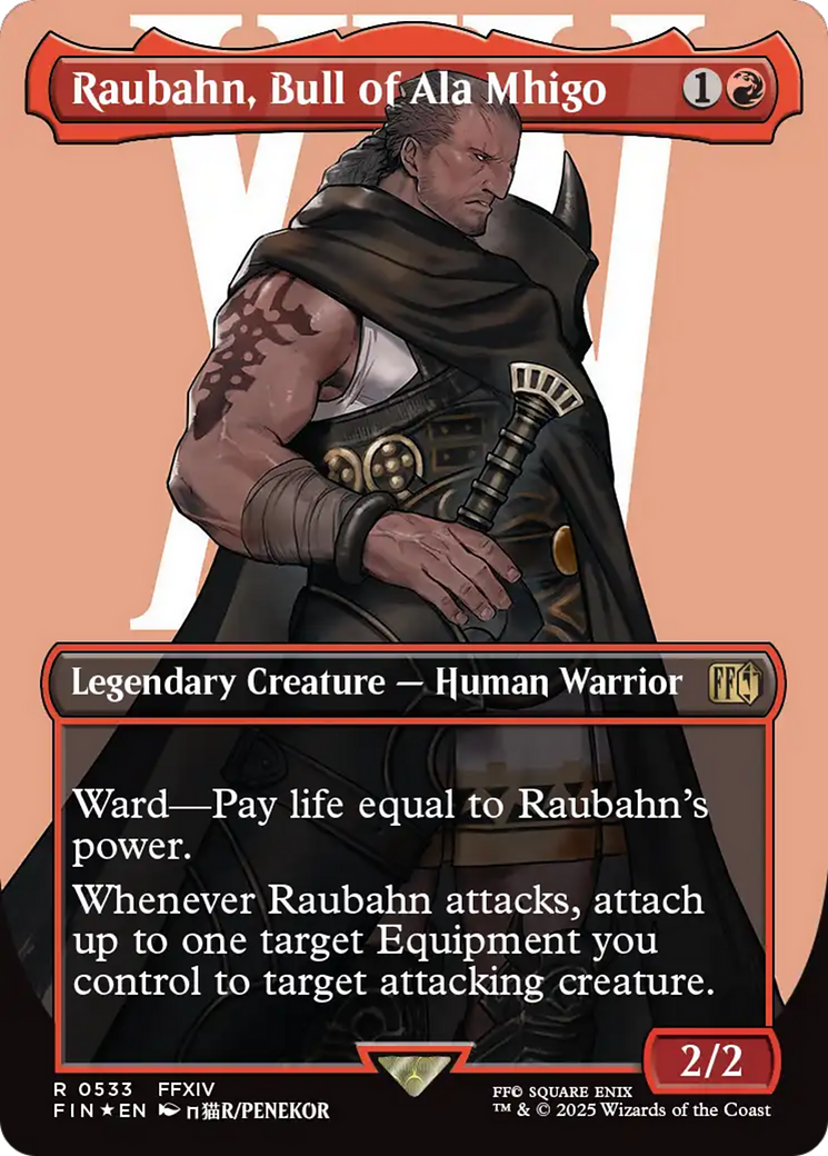 Raubahn, Bull of Ala Mhigo (Borderless) (Surge Foil) [FINAL FANTASY] | Gate City Games LLC