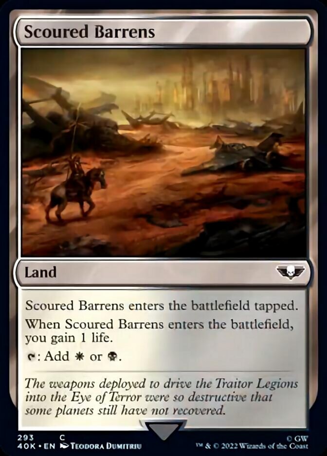 Scoured Barrens (Surge Foil) [Warhammer 40,000] | Gate City Games LLC