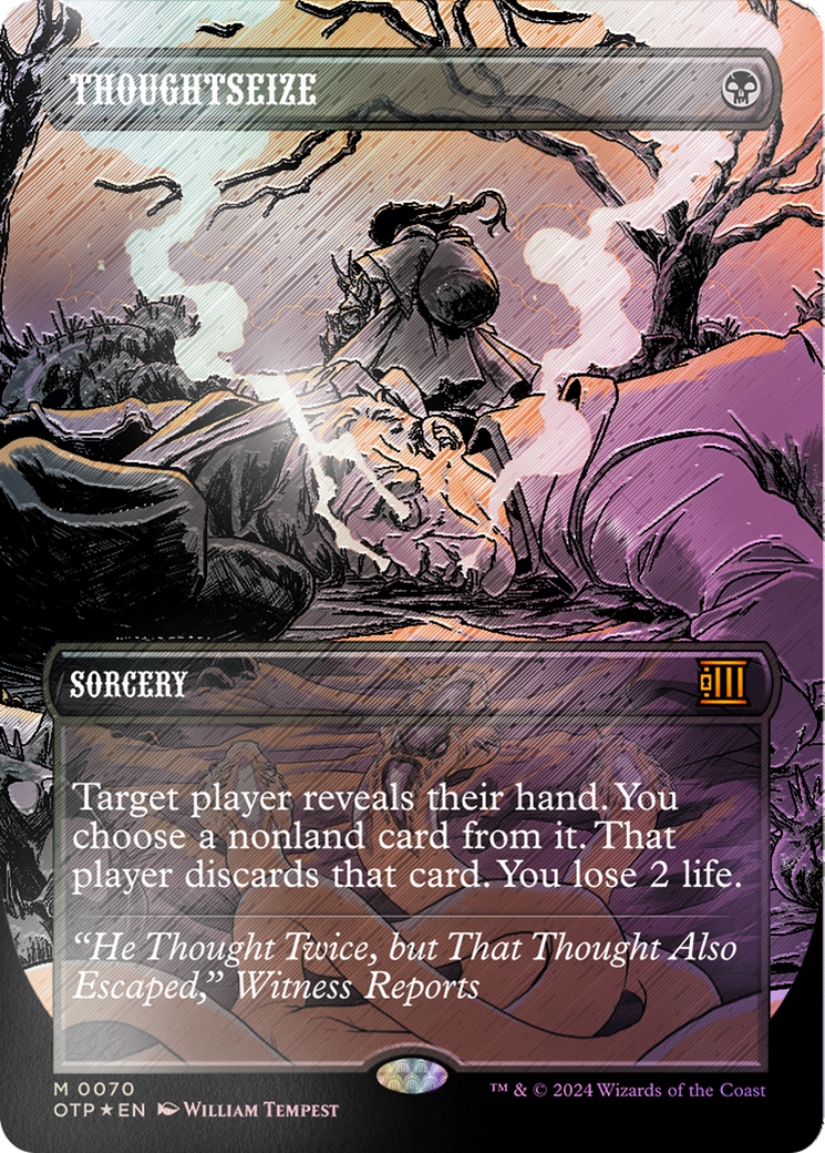 Thoughtseize (Textured Foil) [Outlaws of Thunder Junction: Breaking News] | Gate City Games LLC
