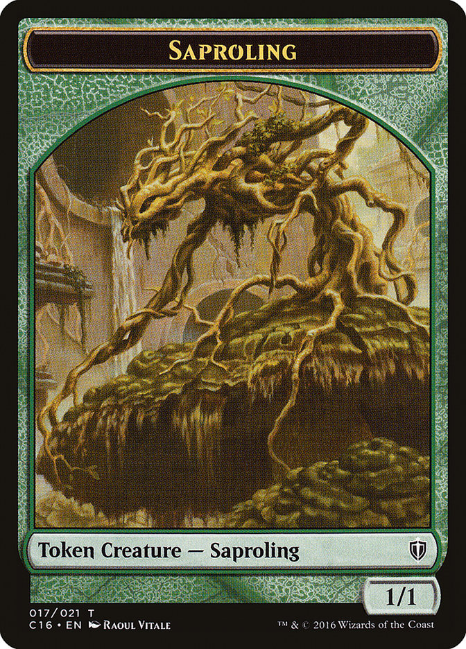 Saproling (016) // Saproling (017) Double-Sided Token [Commander 2016 Tokens] | Gate City Games LLC