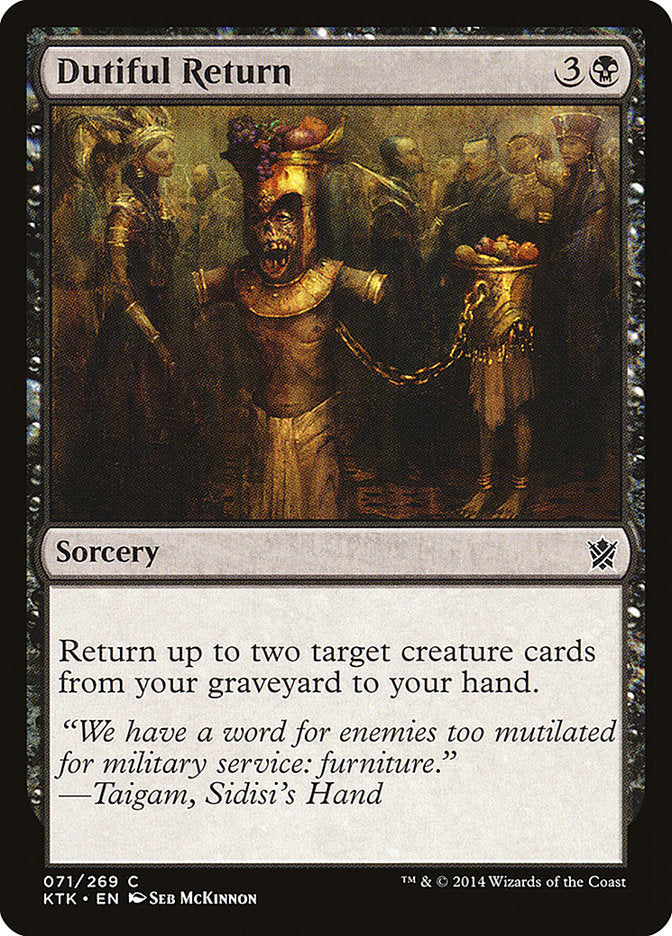 Dutiful Return [Khans of Tarkir] | Gate City Games LLC