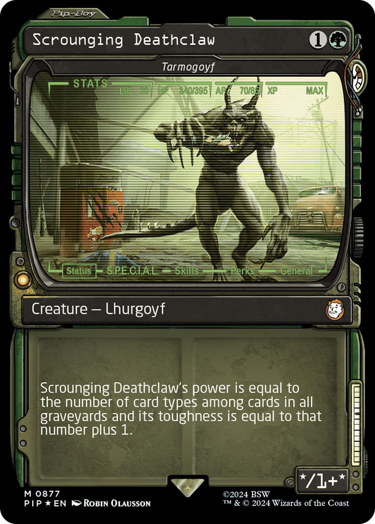 Scrounging Deathclaw - Tarmogoyf (Showcase) (Surge Foil) [Fallout] | Gate City Games LLC