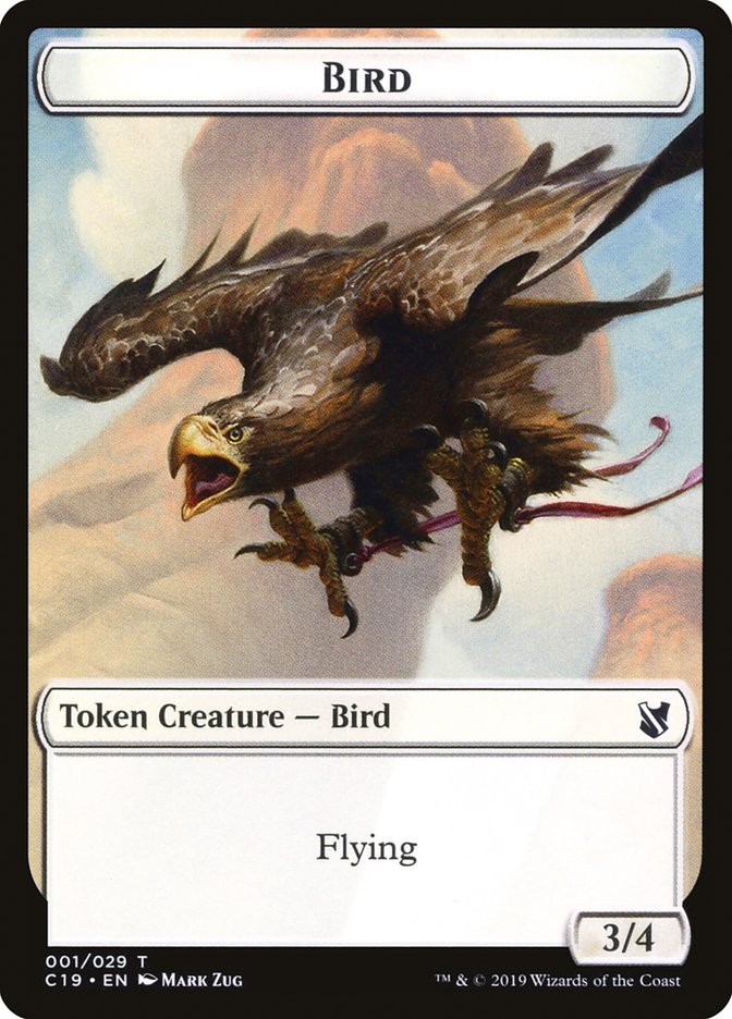 Bird Token (001/029) [Commander 2019 Tokens] | Gate City Games LLC