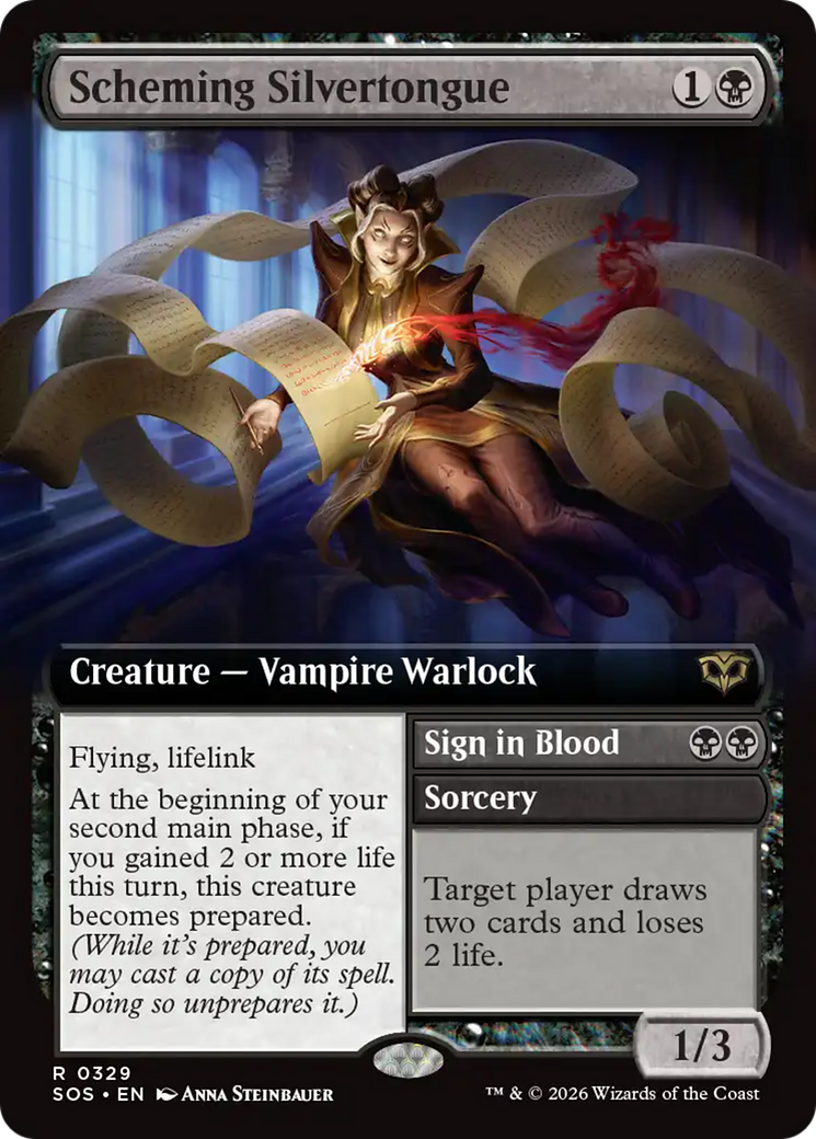 Scheming Silvertongue (Extended Art) [Secrets of Strixhaven] | Gate City Games LLC