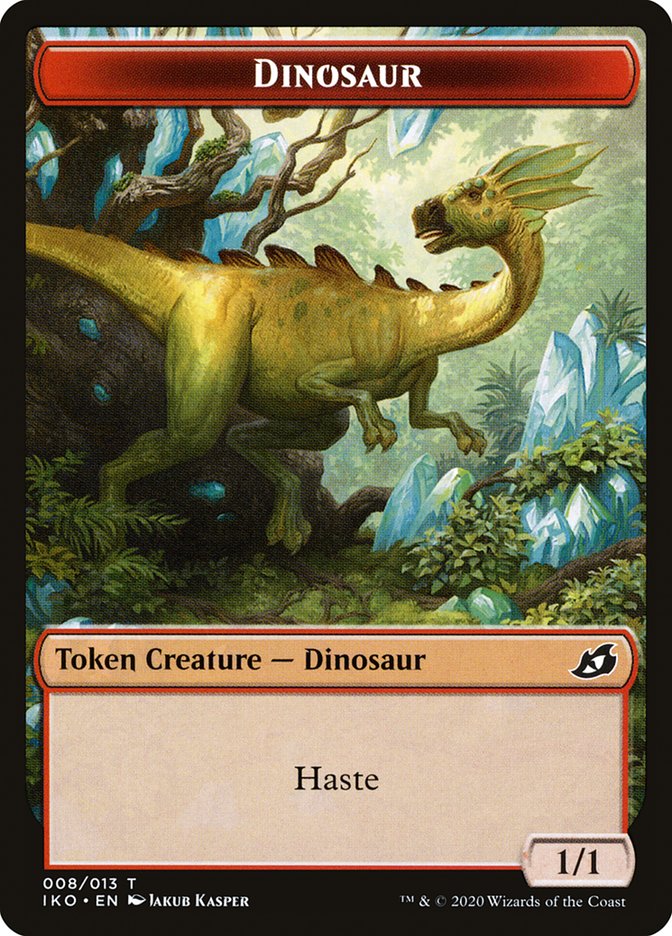 Dinosaur Token [Ikoria: Lair of Behemoths Tokens] | Gate City Games LLC