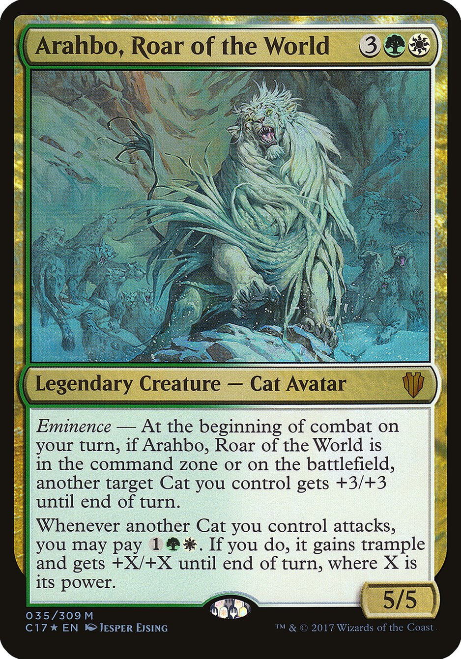 Arahbo, Roar of the World (Oversized) [Commander 2017 Oversized] | Gate City Games LLC