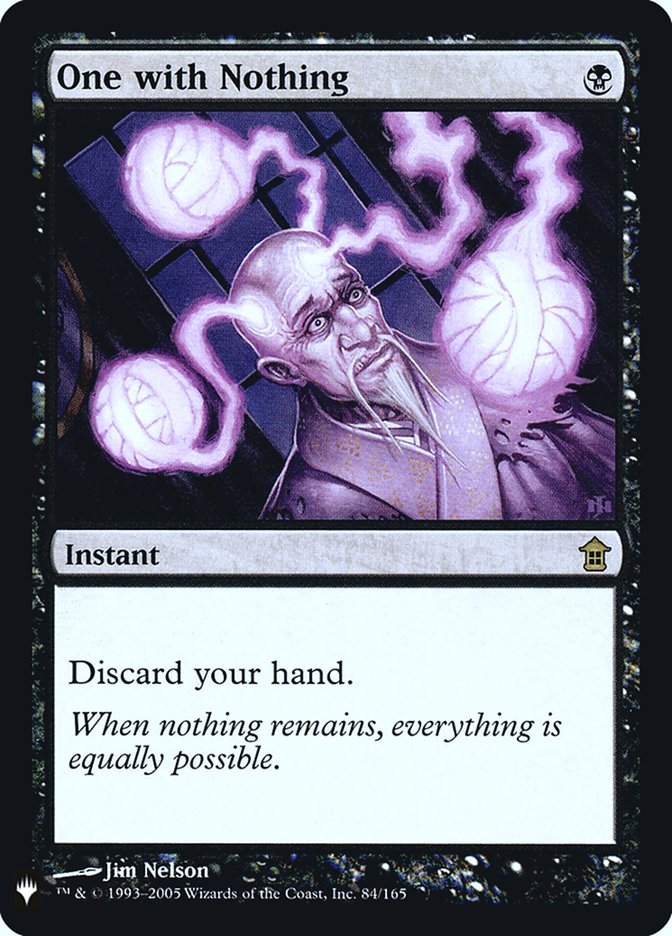 One with Nothing [Mystery Booster] | Gate City Games LLC