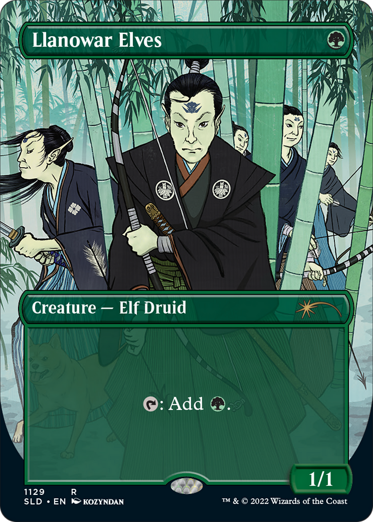 Llanowar Elves (Borderless) [Secret Lair Drop Series] | Gate City Games LLC