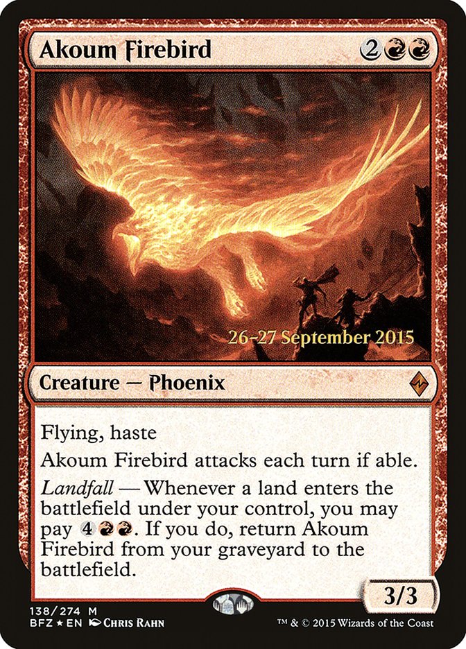 Akoum Firebird [Battle for Zendikar Prerelease Promos] | Gate City Games LLC