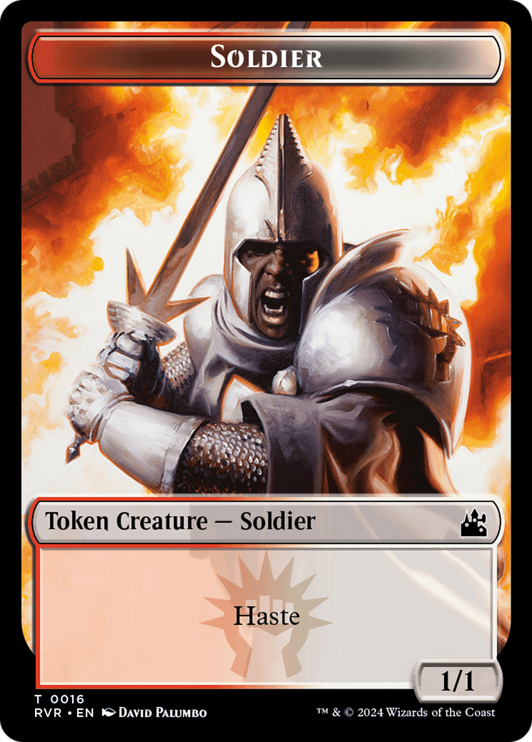 Bird // Soldier Double-Sided Token [Ravnica Remastered Tokens] | Gate City Games LLC