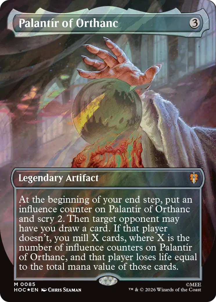 Palantir of Orthanc (Borderless) (Surge Foil) [The Hobbit: Eternal-Legal] | Gate City Games LLC