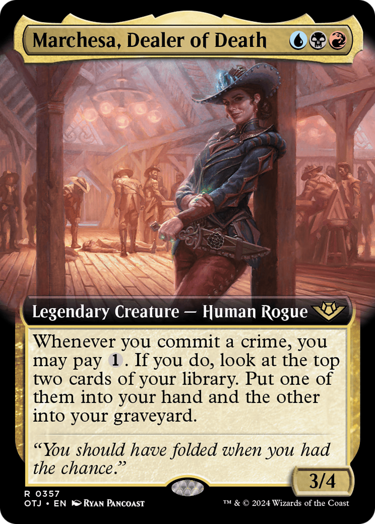 Marchesa, Dealer of Death (Extended Art) [Outlaws of Thunder Junction] | Gate City Games LLC