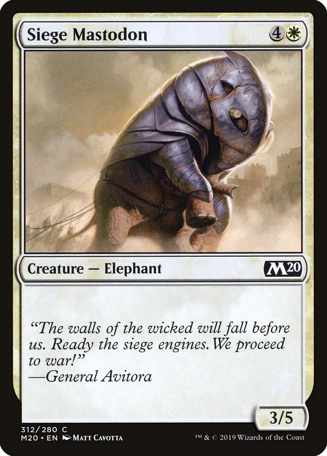 Siege Mastodon [Core Set 2020] | Gate City Games LLC