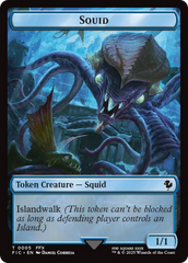Spirit // Squid Double-Sided Token [FINAL FANTASY Commander Tokens] | Gate City Games LLC