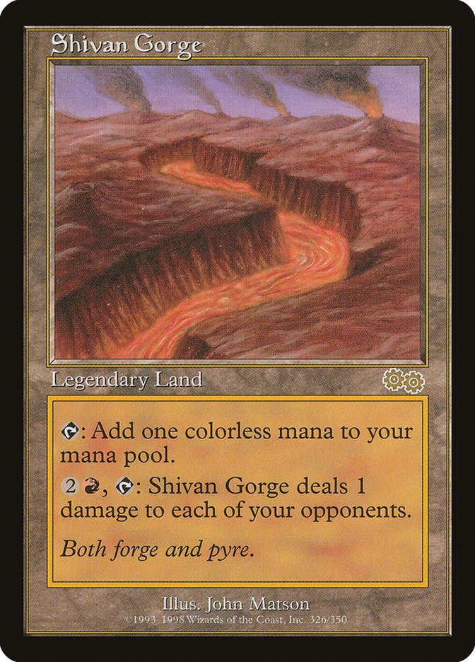 Shivan Gorge [Urza's Saga] | Gate City Games LLC